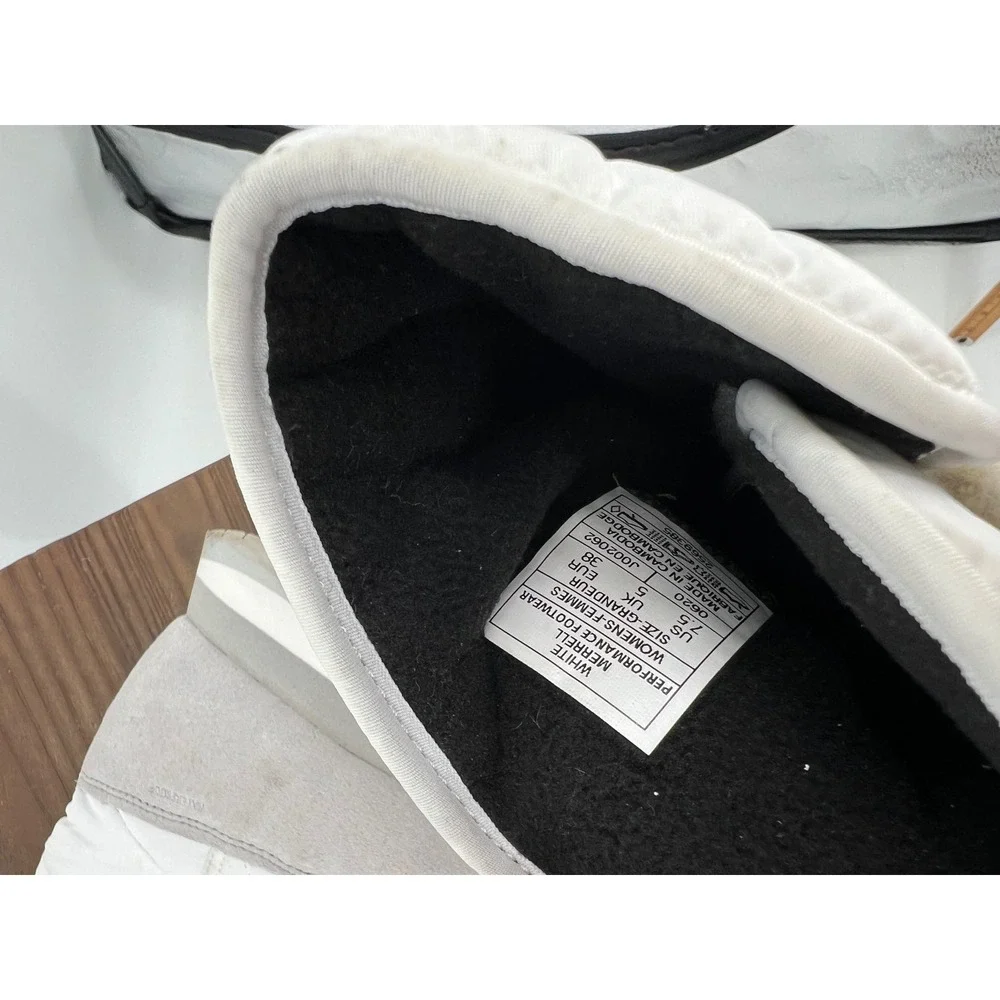 Merrell Alpine Pull On Puffer Boots White Grey Nylon Suede Womens 7.5